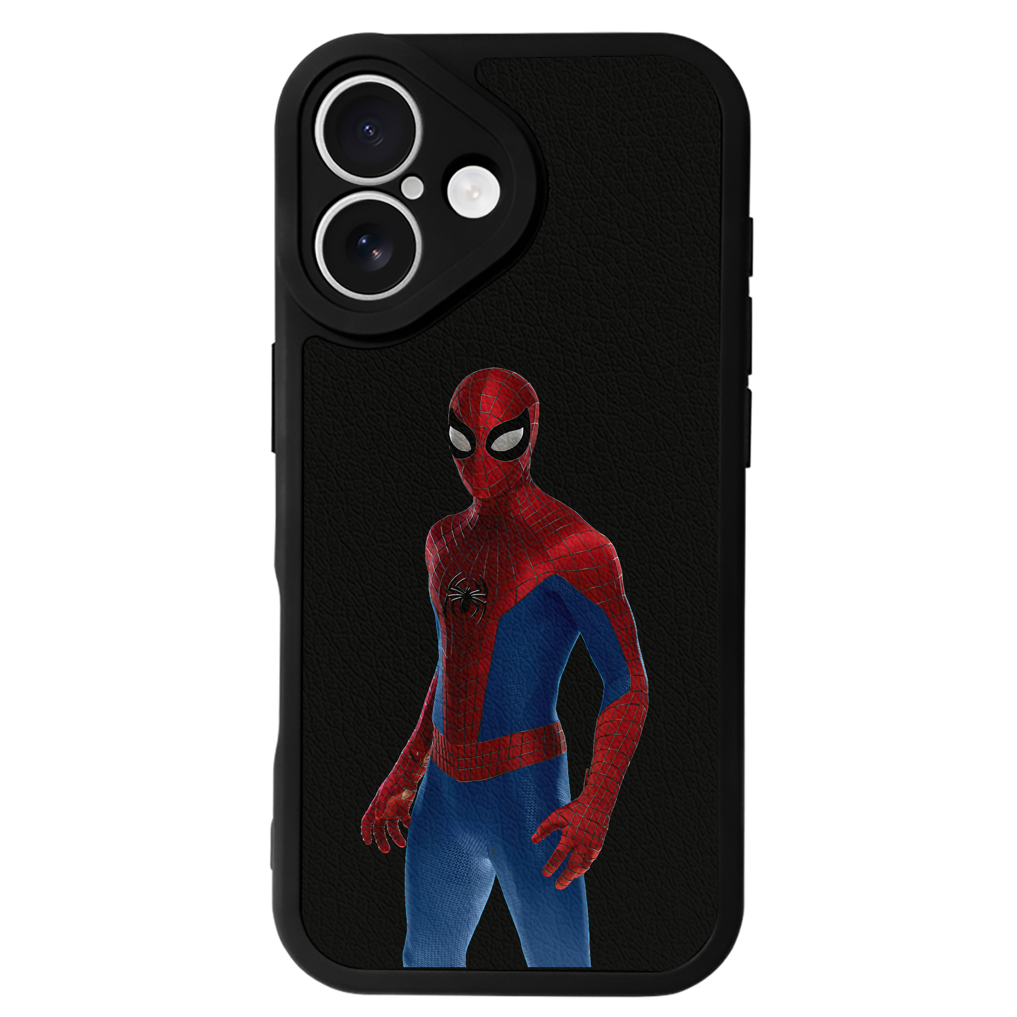 Spider Man スパイダーマン 【iPhone 16シリーズ対応】シリコンスマホケース（レザー調） 材質：シリコン